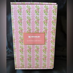 New 40oz Stanley LoveShackFancy Pink Floral Box Limited Edition Bag Straw Topper